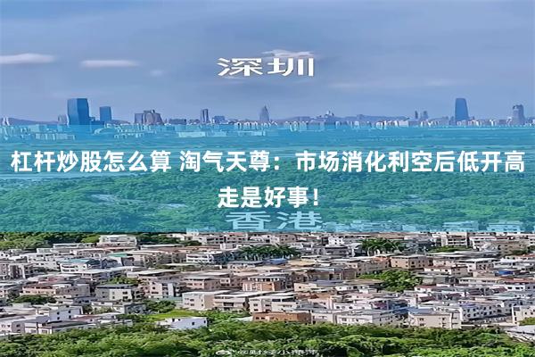 杠杆炒股怎么算 淘气天尊：市场消化利空后低开高走是好事！