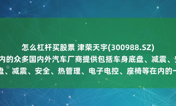 怎么杠杆买股票 津荣天宇(300988.SZ)：间接为包括小鹏汽车在内的众多国内外汽车厂商提供包括车身底盘、减震、安全、热管理、电子电控、座椅等在内的一系列相关产品