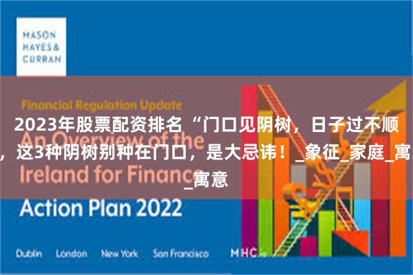 2023年股票配资排名 “门口见阴树，日子过不顺”，这3种阴树别种在门口，是大忌讳！_象征_家庭_寓意