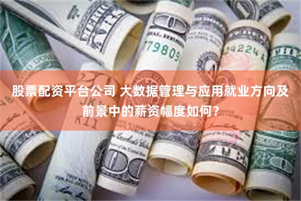 股票配资平台公司 大数据管理与应用就业方向及前景中的薪资幅度如何?