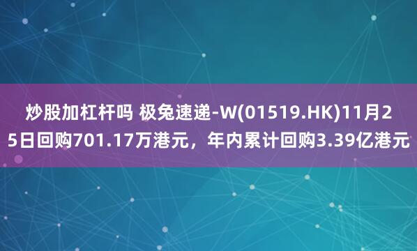 炒股加杠杆吗 极兔速递-W(01519.HK)11月25日回购701.17万港元，年内累计回购3.39亿港元