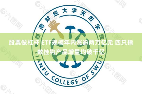 股票做杠杆 ETF规模年内涨逾两万亿元 四只指数挂钩产品增量均破千亿